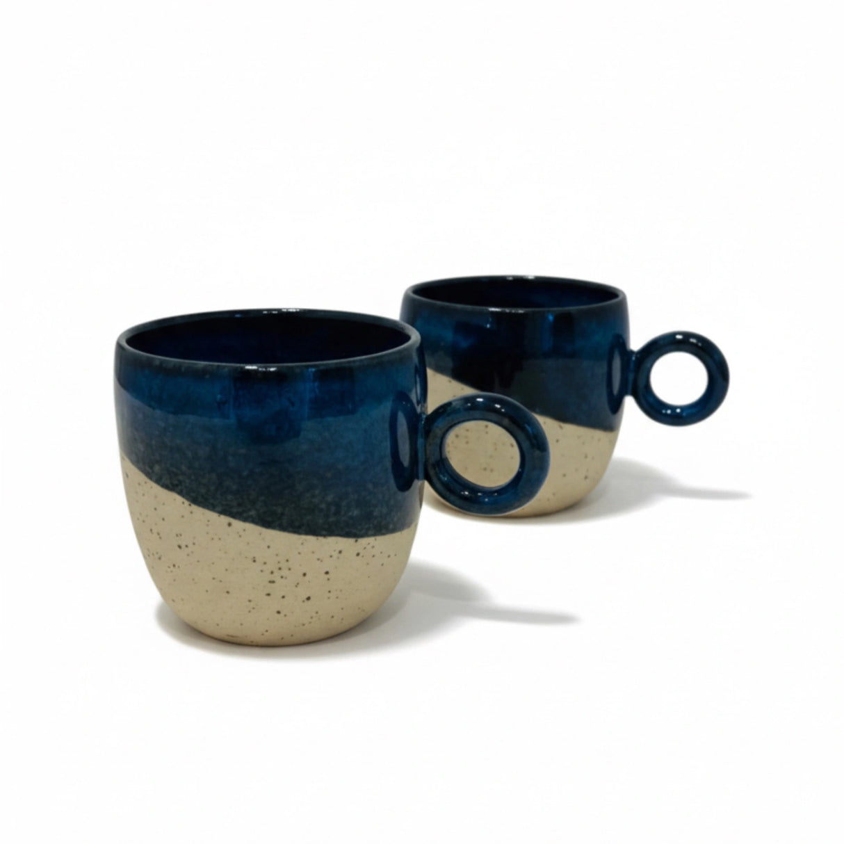 Coffret duo de mugs bleu céleste avec anse