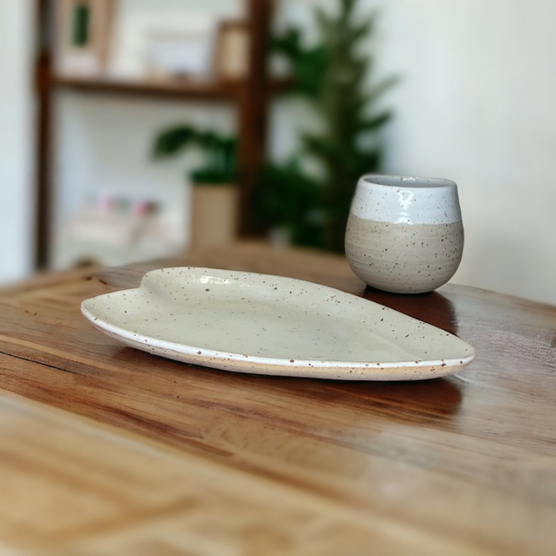 Handmade Pottery Bowls store with Cream or Turquoise Glazed Rim