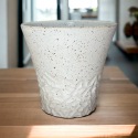 Le vase texturé en grès pyrité - Fait main • Grains de beauté