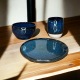 Tea cup - Turquoise glazed stoneware - 120 ml - Handmade • Lagoon