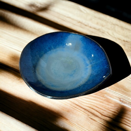 Handmade Pottery Bowls with Cream or 2024 Turquoise Glazed Rim