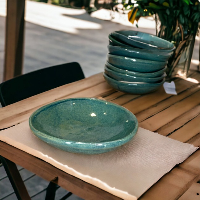 Small Jade Bowls - Stoneware - Hand made - Lagoon