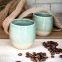 Tasse à café turquoise - Grès  - Fait main • Lagon