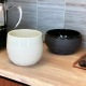 Duo tasse et bol texturés en porcelaine  - Fait main • Pyrénées