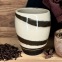 Coffee cup - Brown and cream stoneware - 200 ml - Handmade • Diversity