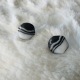 AGATHE • Boucles d'oreilles - Porcelaine noire et blanche