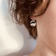 LOU • Boucles d'oreilles - Porcelaine noire et blanche