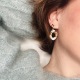 AMBRE • Boucles d'oreilles - Porcelaine et or