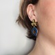 CLÉMENCE • Boucles d'oreilles - Porcelaine émaillée de bleu Céleste