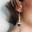 ÉLOÏSE • Boucles d'oreilles - Porcelaine émaillée de bleu Céleste