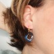 DIANE • Boucles d'oreilles - Porcelaine émaillée de bleu Céleste