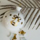 • La Boule Xmas Cadeau M • Porcelaine, Platine et Or  •