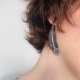 NORA • Boucles d'oreilles - Porcelaine noire et platine