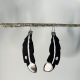 NORA • Boucles d'oreilles - Porcelaine noire et platine