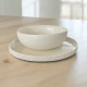 3D-patterned dinner plates set - Porcelain - 4 pcs - 16 to 26 cm - Handmade • Pyrenees