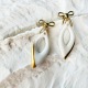 LILY • Boucles d'oreilles  - Porcelaine et or