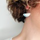 OCEANE • Boucles d'oreilles turquoises  - Porcelaine