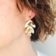 CÉLESTINE • Boucles d'oreilles  - Porcelaine et or