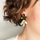 SOLENE • Boucles d'oreilles  - Porcelaine et or