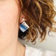 ONDEA • Boucles d'oreilles - Porcelaine et or