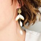 THÉIA • Boucles d'oreilles - Porcelaine et or