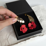Inaya – Boucles d'oreilles fleuries • Bijou en porcelaine