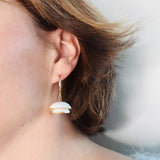 Jade – Boucles d'oreilles • Porcelaine et or