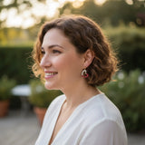 Peppita – Boucles d'oreilles cœur rose • Porcelaine