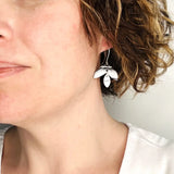 Luna Nera – Crochets d'oreilles • Porcelaine noire et blanche