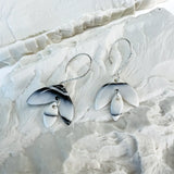 Luna Nera – Crochets d'oreilles • Porcelaine noire et blanche