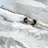 Ally – Puces d'oreilles • Porcelaine noire et or