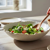 Grand saladier bord craquelé crème – Grains de beauté